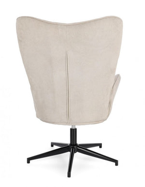 Poltrona Tessuto Verde Moderna da Interno - LUCILLE Colore: Beige