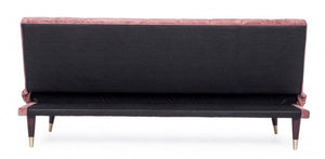 Divano Letto Velluto Beige Moderno da Interno - ADELAIDE Colore: Rosa