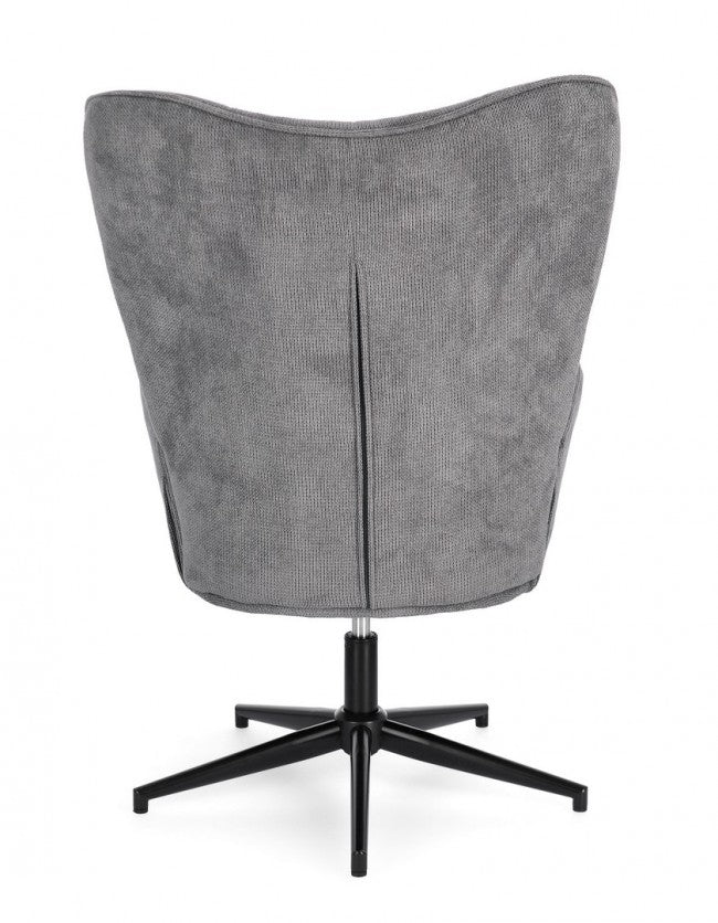 Poltrona Tessuto Verde Moderna da Interno - LUCILLE Colore: Grigio