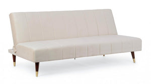 Divano Letto Velluto Beige Moderno da Interno - ADELAIDE Colore: Beige