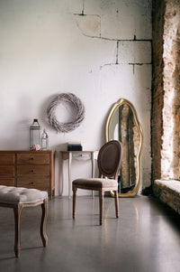 Set 2 Sedie Legno Grigio Vintage da Interno - CAMILLA Colore: Tortora