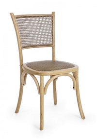 Sedia Legno Bianco Vintage da Interno - CATA Colore: Marrone