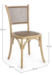 Sedia Legno Bianco Vintage da Interno - CATA Colore: Marrone