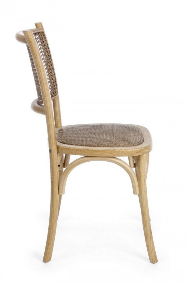 Sedia Legno Bianco Vintage da Interno - CATA Colore: Marrone