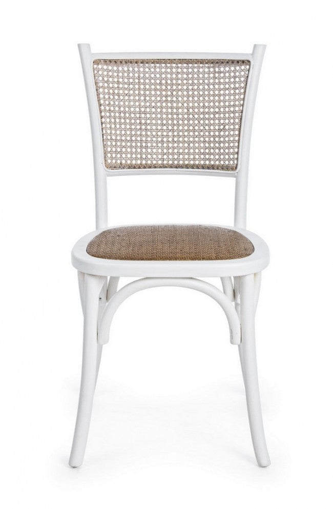 Sedia Legno Bianco Vintage da Interno - CATA Colore: Bianco