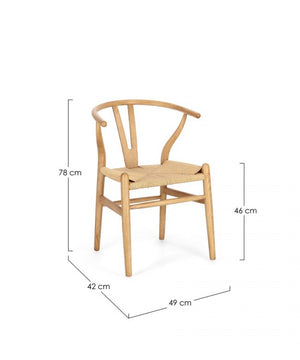 Sedia Legno Marrone Moderna da Interno - DIANA Colore: Marrone