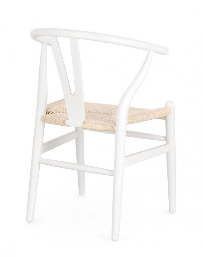 Sedia Legno Marrone Moderna da Interno - DIANA Colore: Bianco