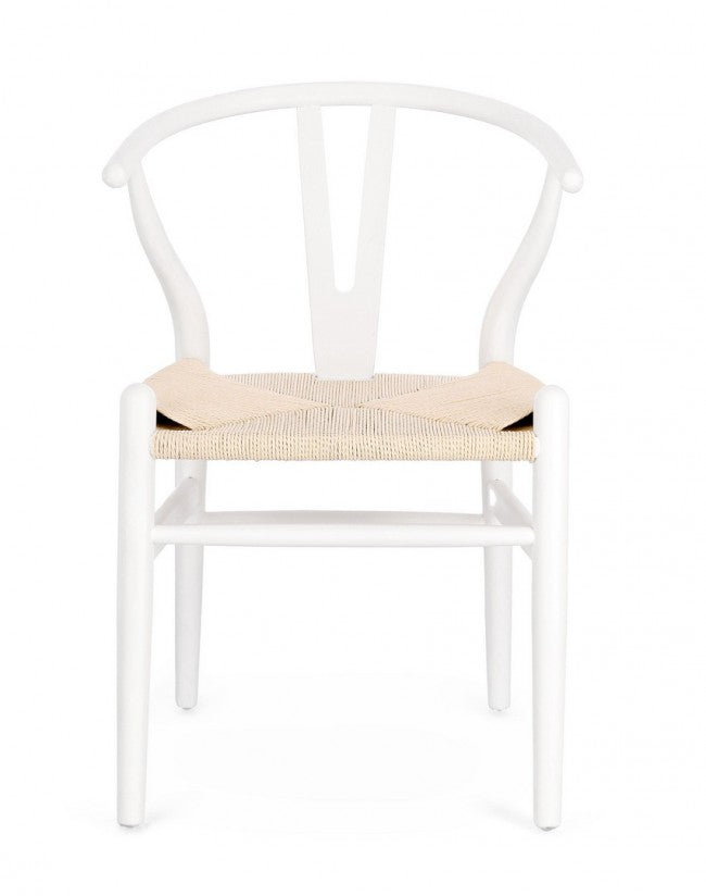 Sedia Legno Marrone Moderna da Interno - DIANA Colore: Bianco