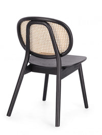 Sedia Legno Nero Moderna da Interno - ELOISE Colore: Nero