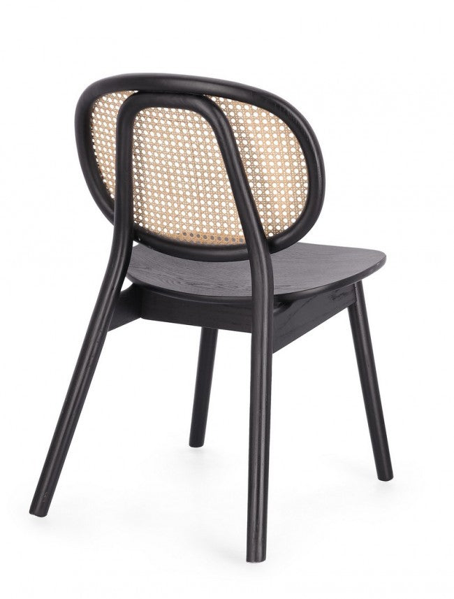 Sedia Legno Nero Moderna da Interno - ELOISE Colore: Nero