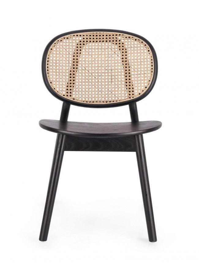 Sedia Legno Nero Moderna da Interno - ELOISE Colore: Nero