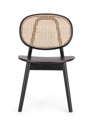 Sedia Legno Nero Moderna da Interno - ELOISE Colore: Nero