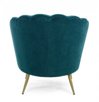 Poltrona in Velluto Grigio Moderno da Interno - GISELLE Colore: Blu