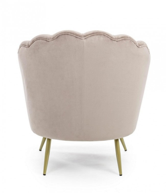 Poltrona in Velluto Grigio Moderno da Interno - GISELLE Colore: Grigio