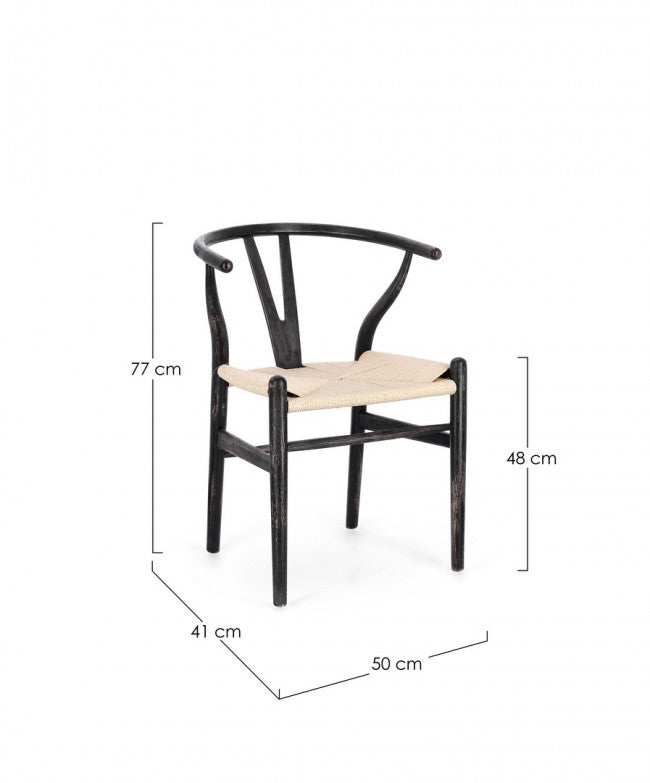 Set 2 Sedie Legno Marrone Moderno da Interno - DIANA Colore: Marrone