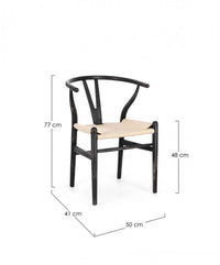 Set 2 Sedie Legno Marrone Moderno da Interno - DIANA Colore: Marrone