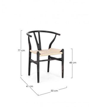 Set 2 Sedie Legno Marrone Moderno da Interno - DIANA Colore: Marrone