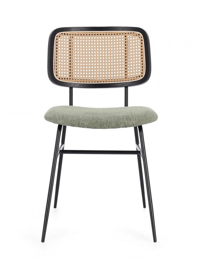 Set 2 Sedie in Fibra Sintetica Grigio Industriale da Interno - VIVIANA Colore: Verde