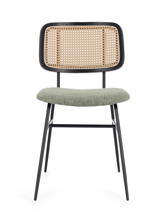 Set 2 Sedie in Fibra Sintetica Grigio Industriale da Interno - VIVIANA Colore: Verde