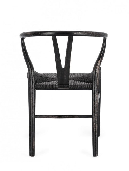 Set 2 Sedie Legno Marrone Moderno da Interno - DIANA Colore: Nero