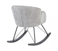 Poltrona Dondolo Tessuto Viola Stile Scandinavo da Interni - LANCE Colore: Grigio