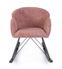 Poltrona Dondolo Tessuto Viola Stile Scandinavo da Interni - LANCE Colore: Viola