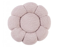 Pouf in Bouclé Naturale Moderno da Interno - RACHEL Colore: Rosa