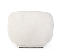 Poltrona Bouclè Bianco Moderna da Interno - THEA Colore: Marrone