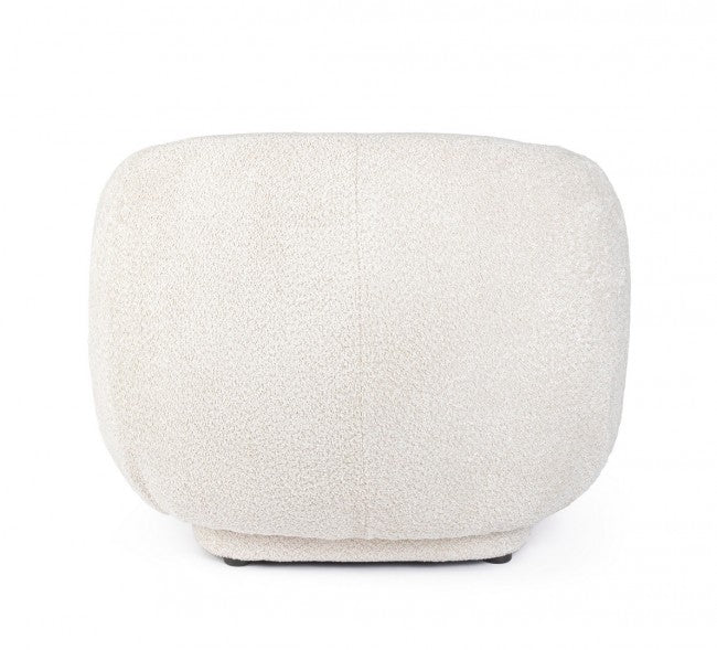 Poltrona Bouclè Bianco Moderna da Interno - THEA Colore: Marrone