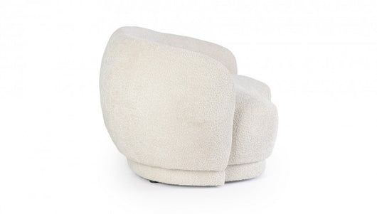 Divano 2 Posti Bouclè Naturale Moderno da Interno - THEA Colore: Naturale