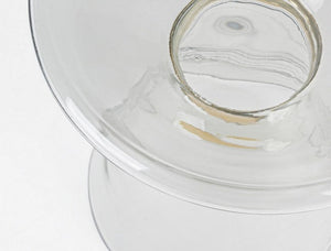 Tavolino Vetro Rosa Moderno da Interno 36 cm - VERDANT Colore: Trasparente