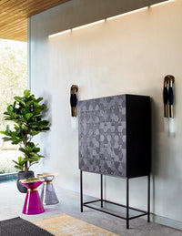 Tavolino Vetro Rosa Moderno da Interno 36 cm - VERDANT Colore: Rosa