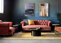 Tavolino Vetro Rosa Moderno da Interno 36 cm - VERDANT Colore: Grigio