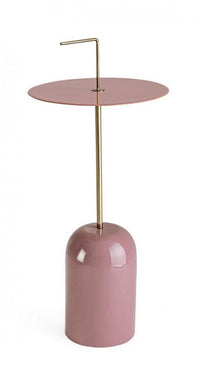 Tavolino Acciaio Rosa Moderno da Interni 30 cm - KALEB Colore: Rosa