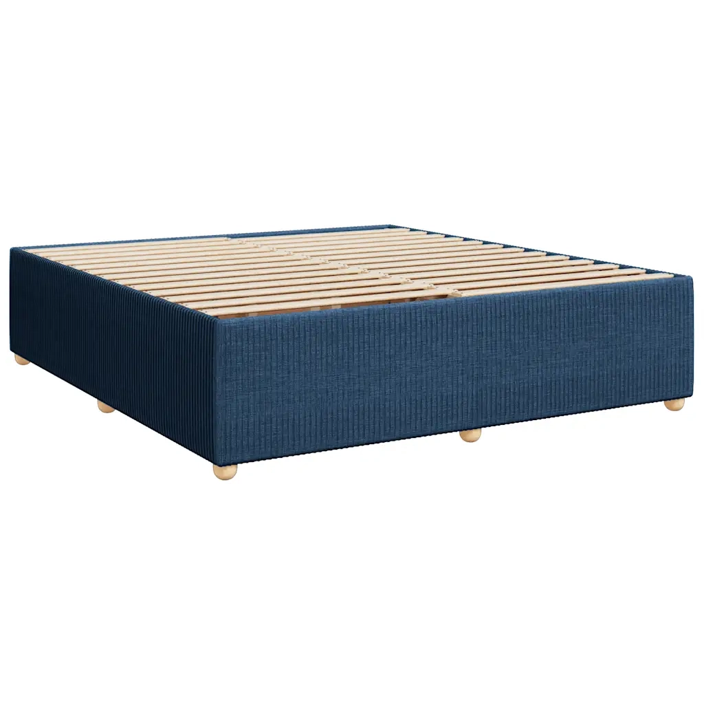 Giroletto a Molle con Materasso Blu 180x200 cm in Tessuto
