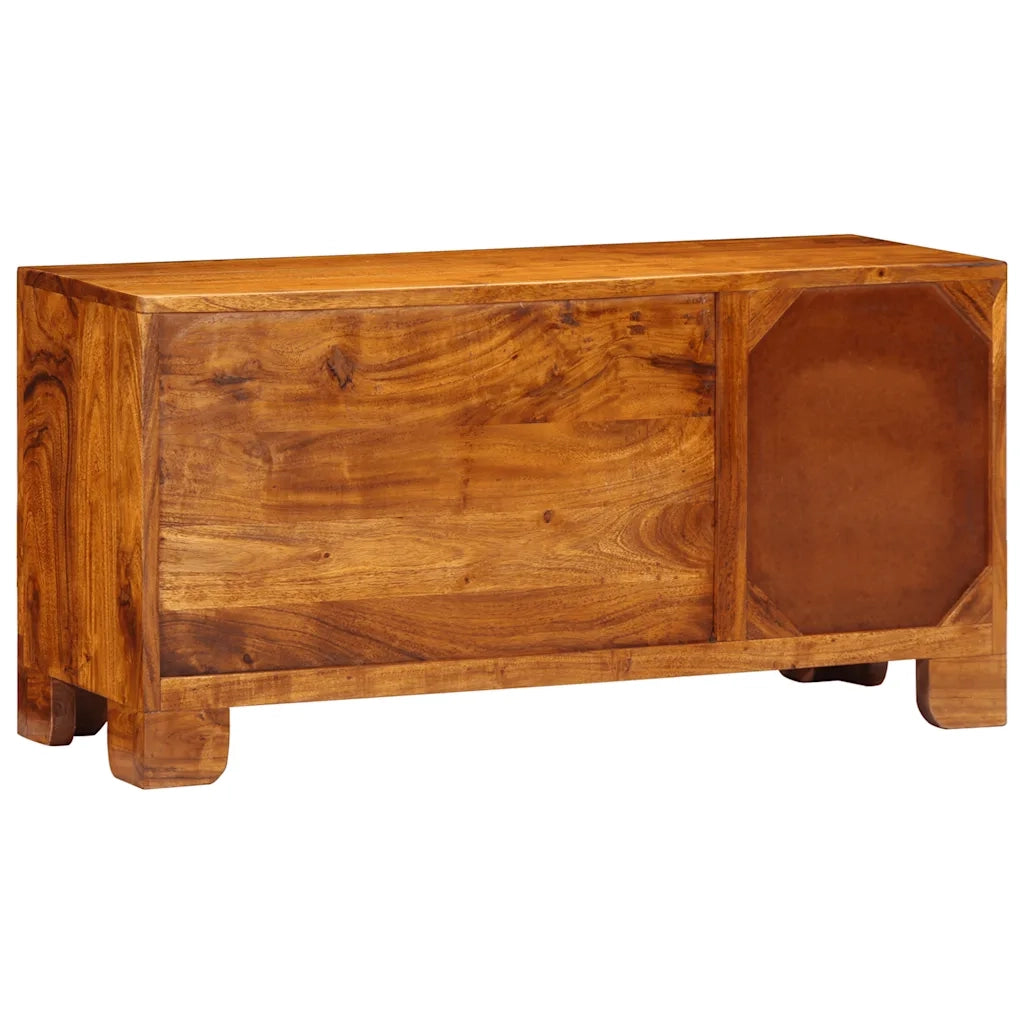 Mobile Porta TV Multicolore 90x30x45 Legno Massello di Acacia 4016505