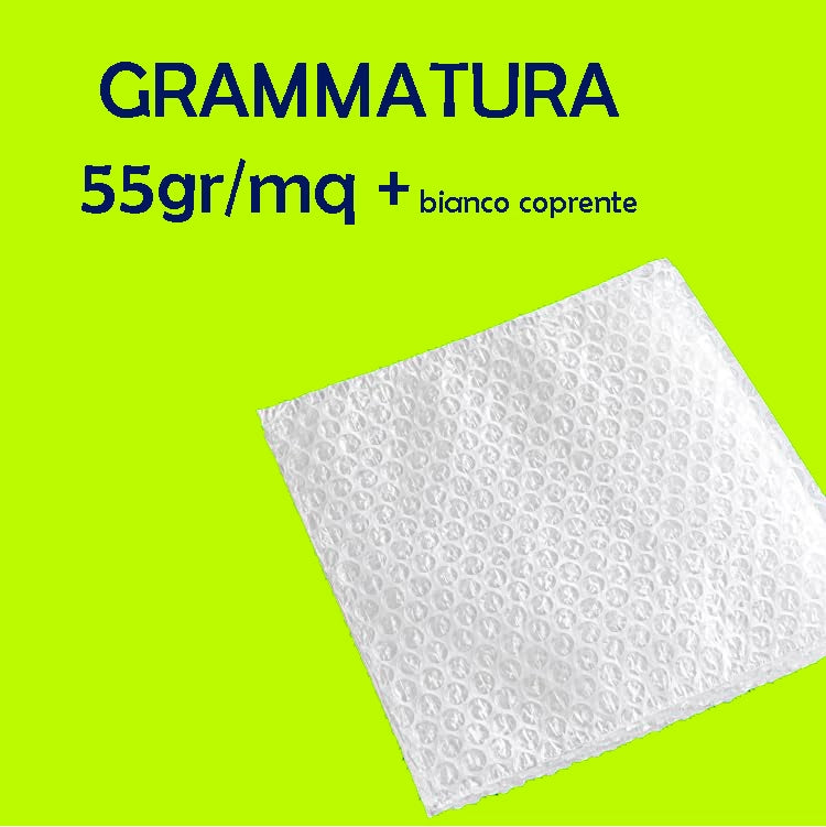 Busta pluriball imballaggio ideale per traslochi e spedizioni 250 x 200 mm 55gr/mq HD bianco coprente