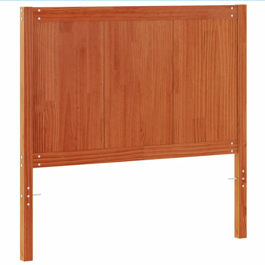 Testiera Marrone Cera 100 cm in Legno Massello di Pino 844238