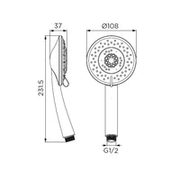 Doccino serie edera a 5 getti, cromato