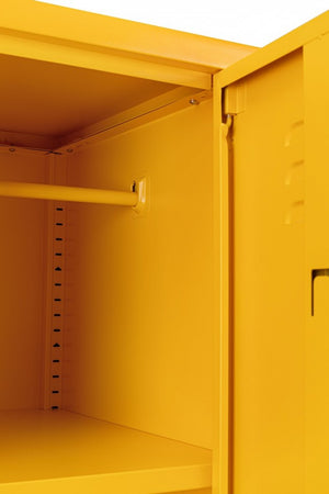 Armadio 2 Ante Acciaio Verde Industriale da Interno - CLIFTON Colore: Giallo