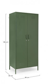 Armadio 2 Ante Acciaio Verde Industriale da Interno - CLIFTON Colore: Verde