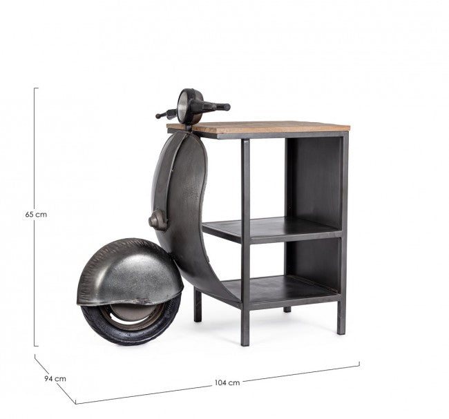 Consolle Bar Legno Blu Industriale da Interno - JADE Colore: Grigio