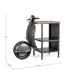 Consolle Bar Legno Blu Industriale da Interno - JADE Colore: Grigio