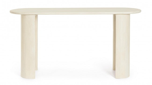 Consolle Ovale Legno Naturale Moderna da Interno - BRANCH Colore: Naturale