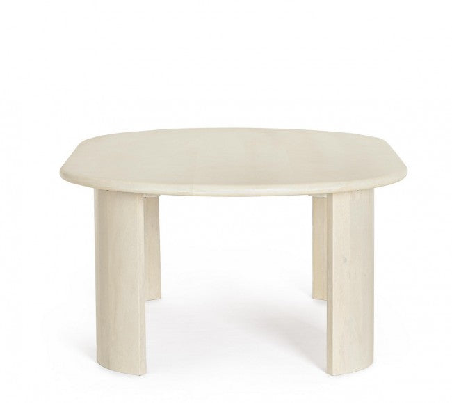 Tavolo Ovale Legno Marrone Moderno da Interno 210x100 - BRANCH Dimensione: 130x80, Colore: Naturale