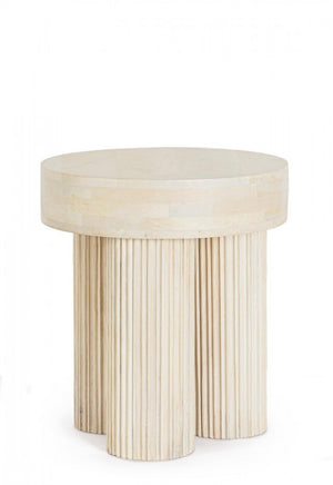 Tavolino Legno Marrone Rustico da Interno 45 cm - JASPER Colore: Naturale