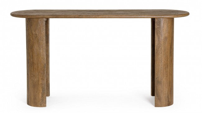 Consolle Ovale Legno Naturale Moderna da Interno - BRANCH Colore: Marrone