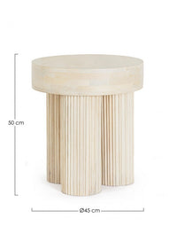 Tavolino Legno Marrone Rustico da Interno 45 cm - JASPER Colore: Naturale