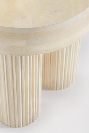 Tavolino Legno Marrone Rustico da Interno 45 cm - JASPER Colore: Naturale