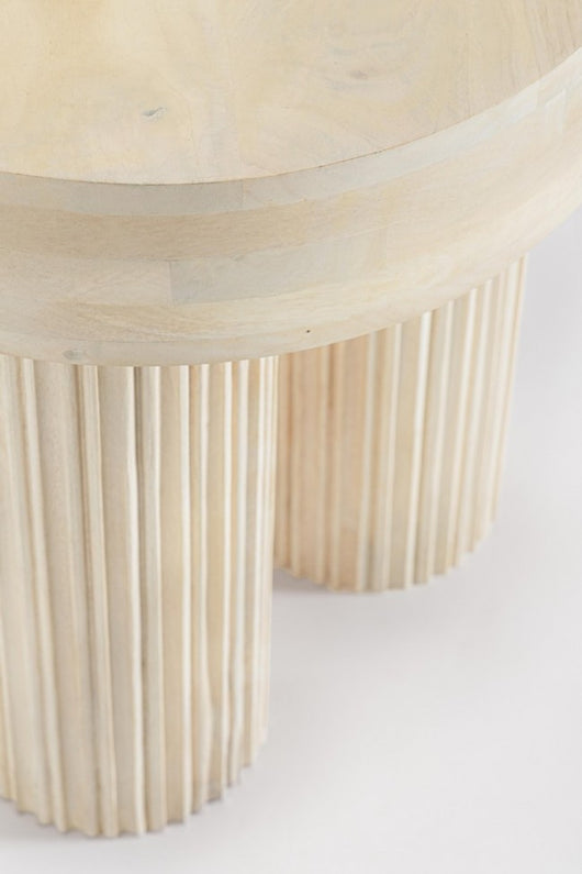 Tavolino Legno Marrone Rustico da Interno 45 cm - JASPER Colore: Naturale